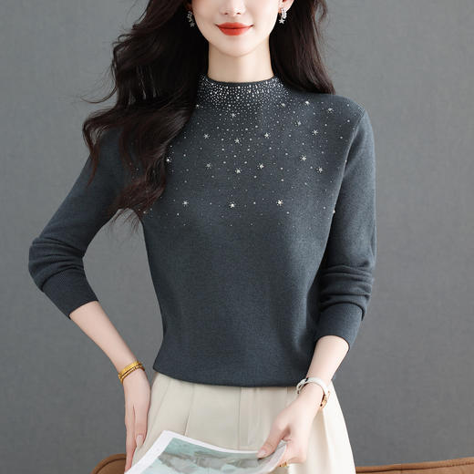 CC 28-1610气质漂亮新款小衫气质洋气修身毛衣 商品图3