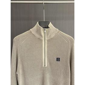 dstre&zzed小立领半拉链轻松舒适质感通勤针织衫