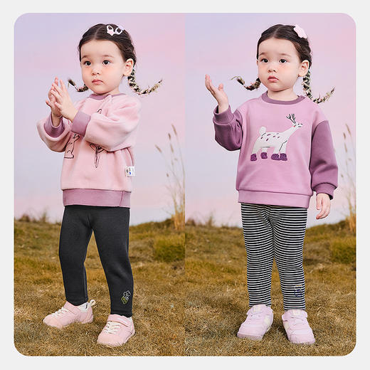 【内里加绒】迷你巴拉巴拉女童宝宝打底裤冬季亲肤保暖高弹裤子 商品图2