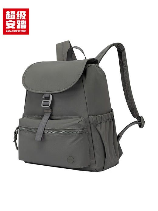 安踏运动双肩包男女通勤休闲电脑包大容量校园学生书包192538157U 烟青灰-3 商品图1