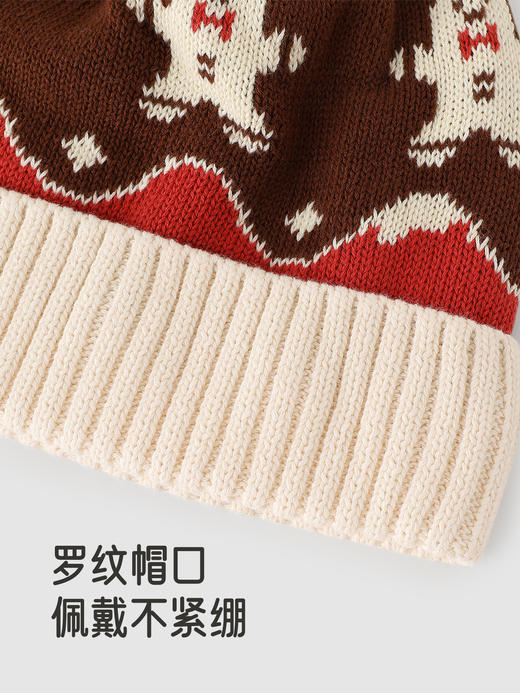 英氏儿童针织帽子姜饼男孩提花潮流新款保暖毛线帽YRPHJ4R011A 商品图4