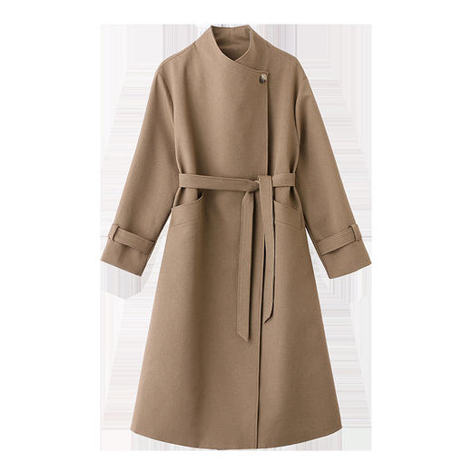 新款潮流气质英伦风中长款，高级感宽松百搭收腰系带翻领风衣KJFA1000-1 商品图4