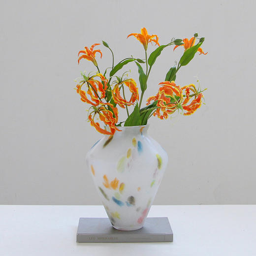 碧轩新品简约创意渐变彩色磁粉哑光打沙花瓶摆仿真花客厅玄关花器 商品图6