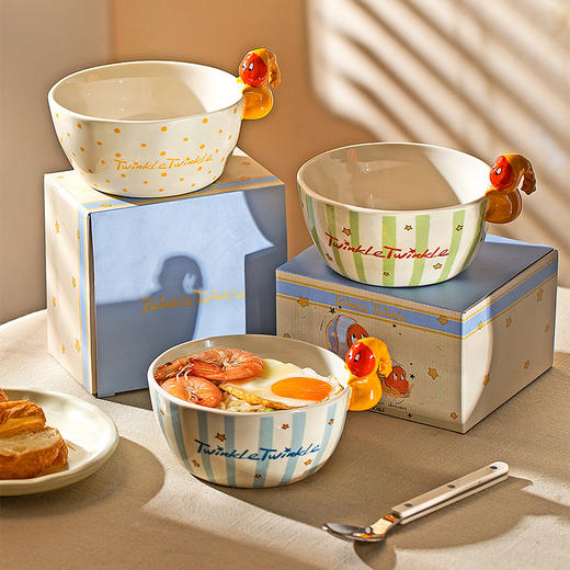 摩登主妇星星人面碗陶瓷泡面碗家用2025新款吃面条专用汤面拉面碗 商品图0