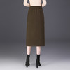 WM-68110-L时尚毛呢不规则包臀半身裙女2025秋冬新款a字裙一步休闲中长裙 商品缩略图3