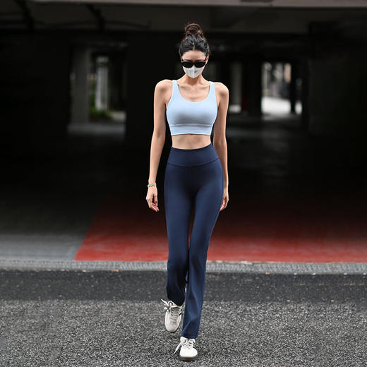 Beemen女式高腰微喇瑜伽裤L*L*同款 软糯亲肤面料 3D 提臀 高弹力微喇剪裁 健身塑形修饰腿型 商品图4