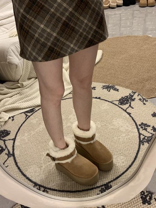 【女款】河南桑坡雪地靴卷毛机车靴 雪地靴羊皮毛一体35-40码 商品图3