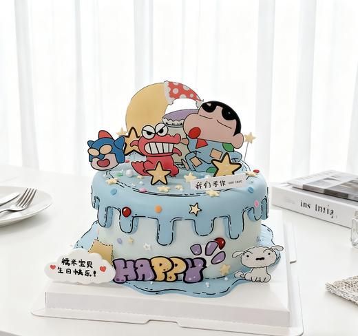 二次元蜡笔小新卡通蛋糕-低糖处理无添加 商品图0