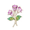 轻奢珐琅铜镶锆石花朵剑兰胸针，复古优雅别针中式美学服装胸花配饰LY-M-152 商品缩略图3