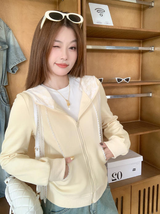 【189元任选2件】最后一波现货！奶呼呼黄色修身连帽卫衣外套 商品图14