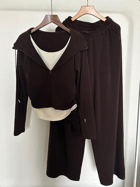 【门店同款】ENJOY秋季“光阴序语”撞色假两件卫衣套装 166493491