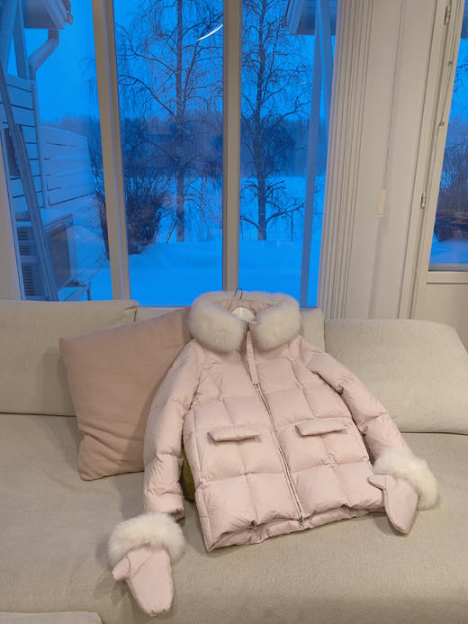 金蘑菇菇   棉花小奶糖 /  90白鸭绒羽绒服狐狸毛毛领 商品图2