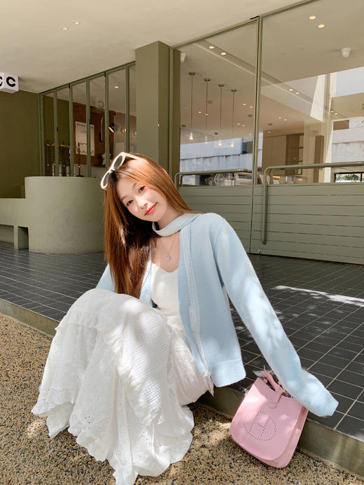 <曾小咸推荐>现货秒杀！微信超特价！蕾丝飘带设计针织开衫 日常209.99 立减120 秒杀89.99！ 商品图9