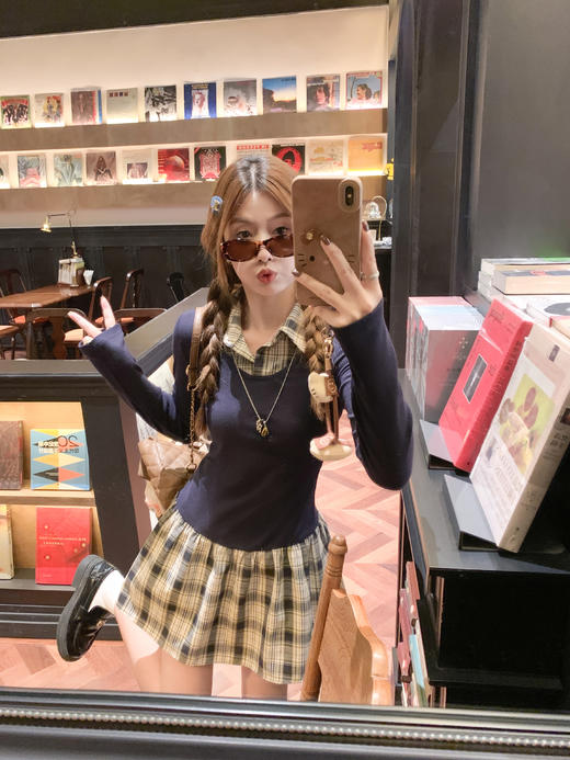 【189元任选2件】最后一波现货！学院风Polo领假两件拼接连衣裙 商品图8