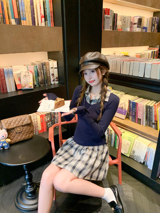 【189元任选2件】最后一波现货！学院风Polo领假两件拼接连衣裙 商品图14