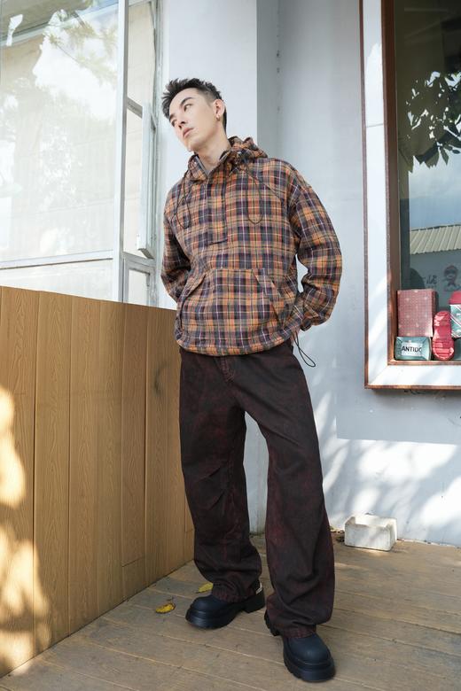 W542561173格纹梭织卫衣 商品图2