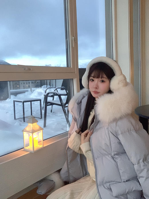 金蘑菇菇   棉花小奶糖 /  90白鸭绒羽绒服狐狸毛毛领 商品图5