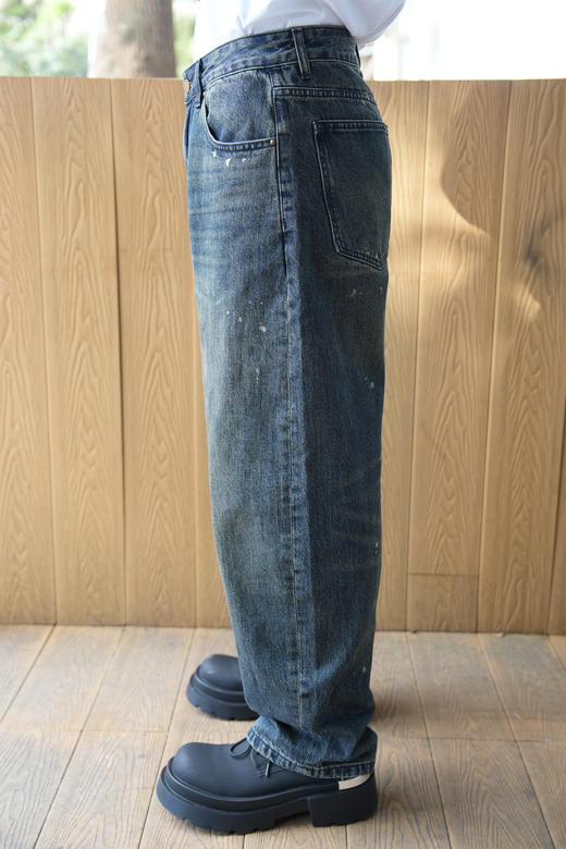 W539631871复古做旧牛仔裤 商品图1