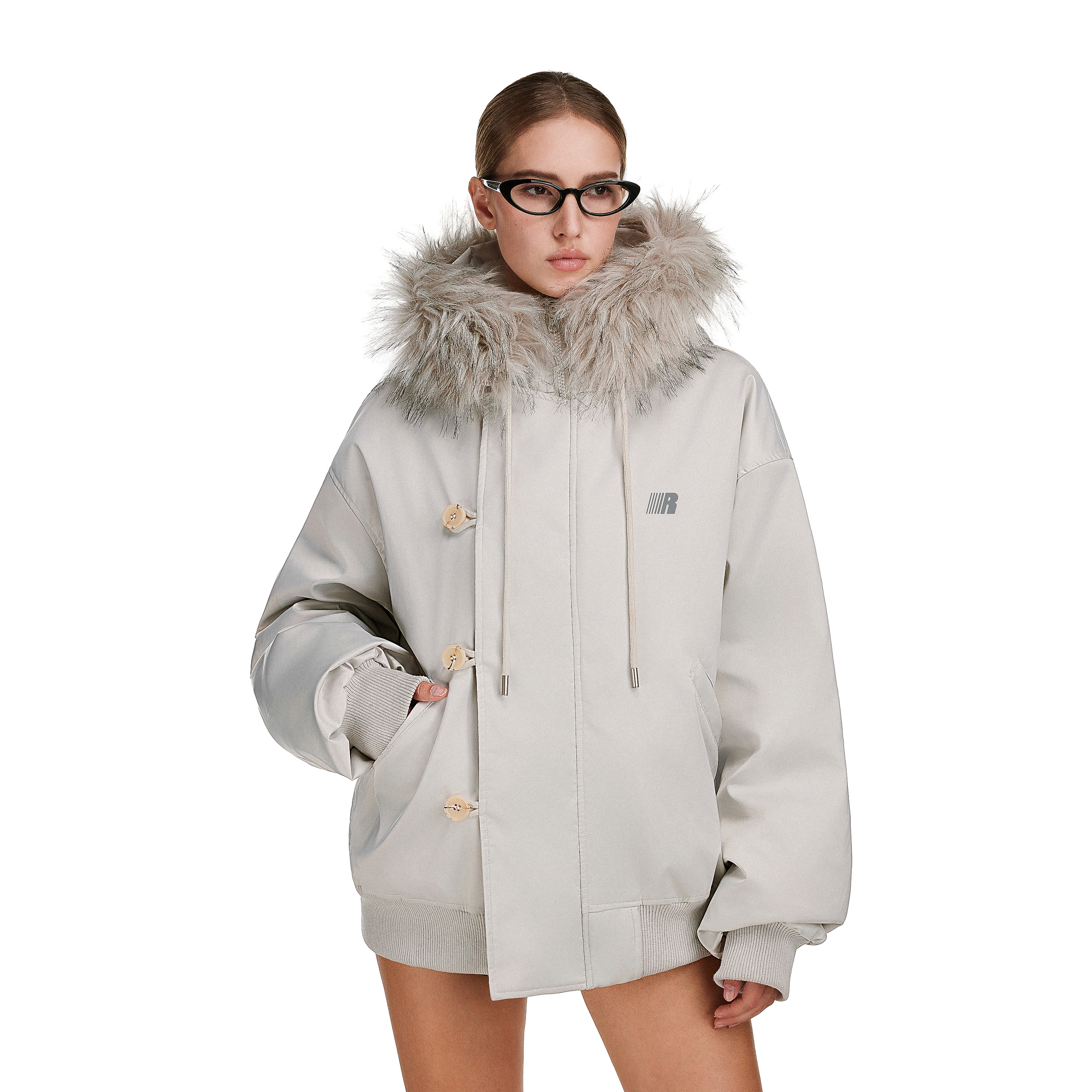 FDR官方店派克服冬装女工装棉衣外套可拆卸毛领棉服女款2025新款