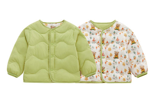 拉比i5童衣类-4轻薄羽绒双面穿全开衣LYDC100107 商品图3