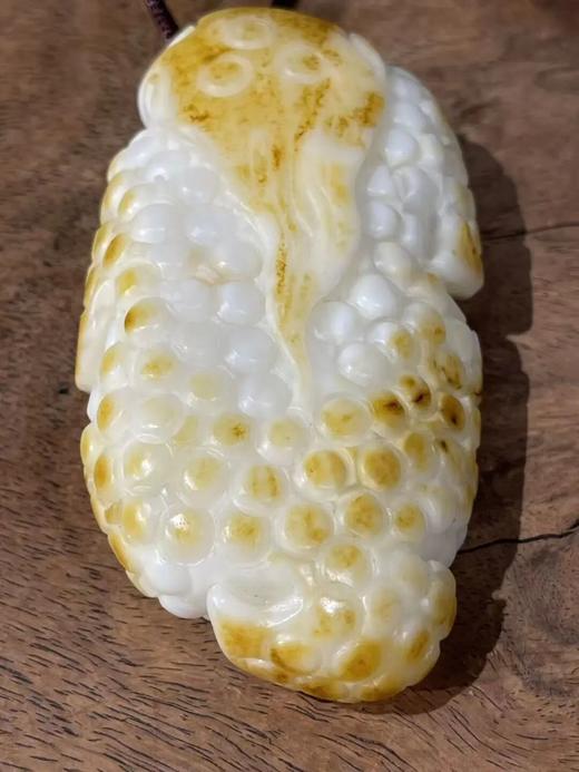 和田金沁白玉雕金蟾把玩件，顺丰包邮 商品图8