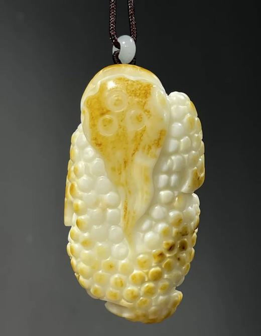 和田金沁白玉雕金蟾把玩件，顺丰包邮 商品图13