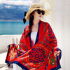 丁摩 棉麻旅游拍照披肩大红色沙漠防晒薄款丝巾围巾民族风5ZF-1136 商品缩略图2