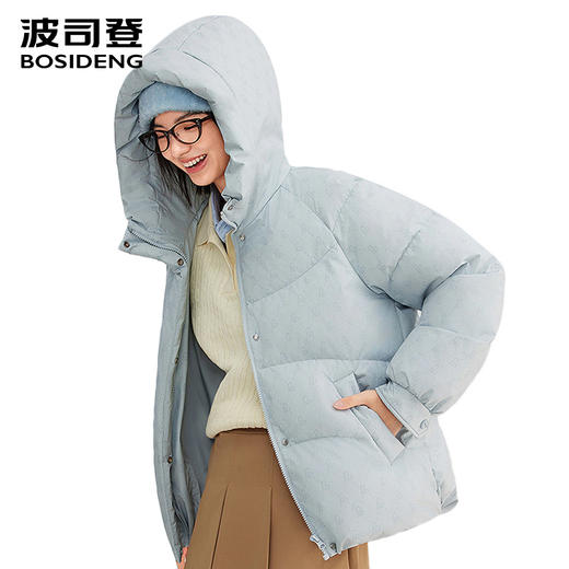 波司登2025冬季新款短款羽绒服女士休闲连帽B250245202 商品图0