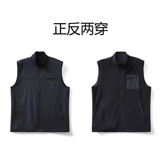 两面穿！意式高端情侣男女秋冬轻商务通勤奥粒绒保暖背心马甲A392 商品图4