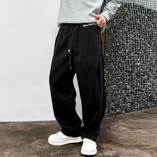 徐太浪【不挑身材 抽绳系腰】字母印花卫裤男春秋百搭防风运动裤 商品图0
