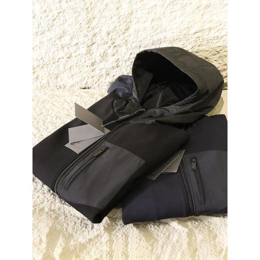 轻奢风 秋季男士棉感空气层挺括免烫时尚休闲连帽夹克开衫 商品图1