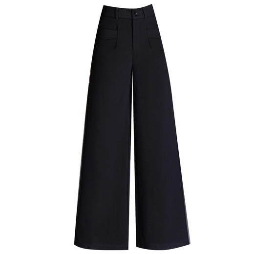 QYM 3516-Y妈妈装毛呢阔腿裤宽松休闲裤直筒裤 商品图4