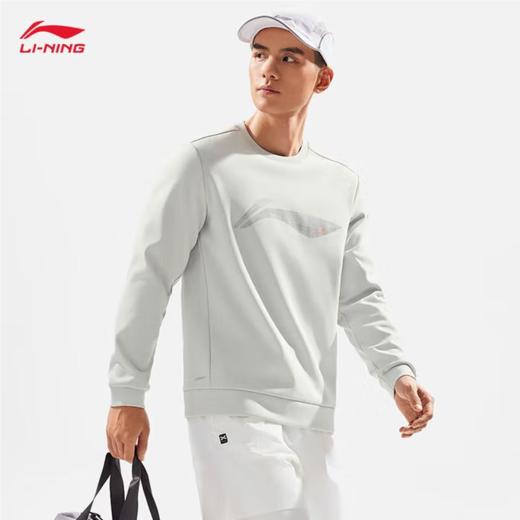 李宁男子冬季加绒套头卫衣AWDU567-6 商品图0