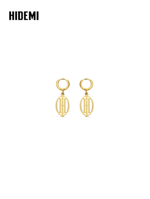 HIDEMI 限定logo系列镀金镂空耳环 商品图13
