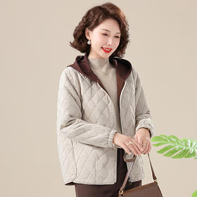 M-8101中年妈妈春装外套洋气上衣2025新款中老年女春秋短款夹棉时尚夹克