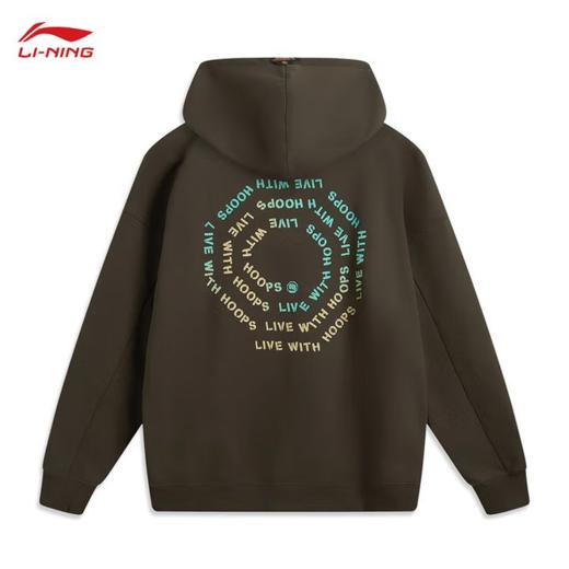 李宁男子冬季加绒套头卫衣AWDU503-2 商品图1