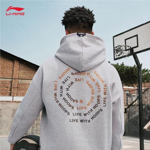 李宁男子冬季加绒套头卫衣AWDU503-4 商品图1