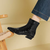 【预售5天】新款秋冬复古真皮气质英伦风靴子显瘦切尔西靴YS&7345 商品缩略图4