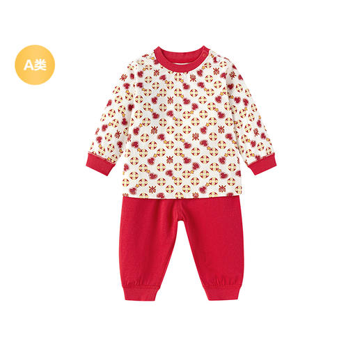 【balaOne】巴拉巴拉童装宝宝内衣套装2025新款冬家居服罗纹高腰 商品图4