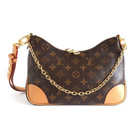 【95新】LV路易威登Boulogne M45832 女士 老花黄牛角包单肩包141025AK13
