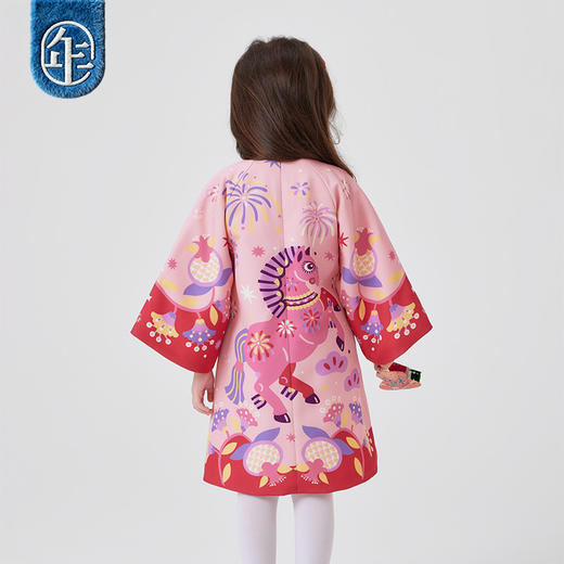 【云优选】年衣童装旗袍裙女童秋冬新款唐装连衣裙新中式盛世跃马旗袍裙 商品图4