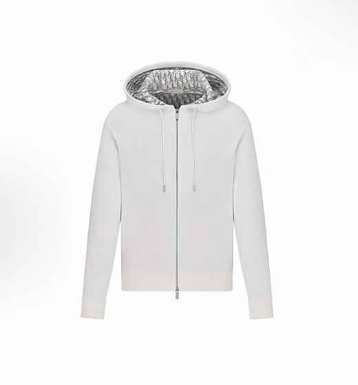 DR-S（男款）白色拉链针织夹克 商品图0