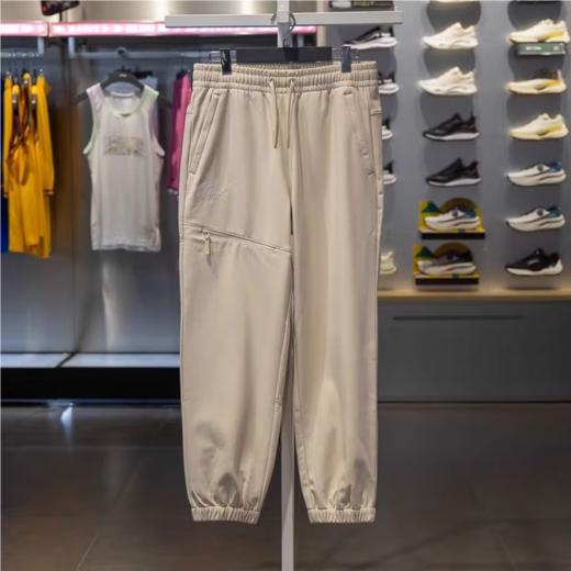 李宁男子加绒保暖防泼水束脚运动裤AYKU139-4 商品图0