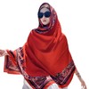 丁摩 棉麻旅游拍照披肩大红色沙漠防晒薄款丝巾围巾民族风5ZF-1136 商品缩略图4