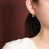 蓝水翡翠S925非洲翠纯银镀金，平安扣圆圈银耳夹简约耳饰CW-869 商品缩略图3