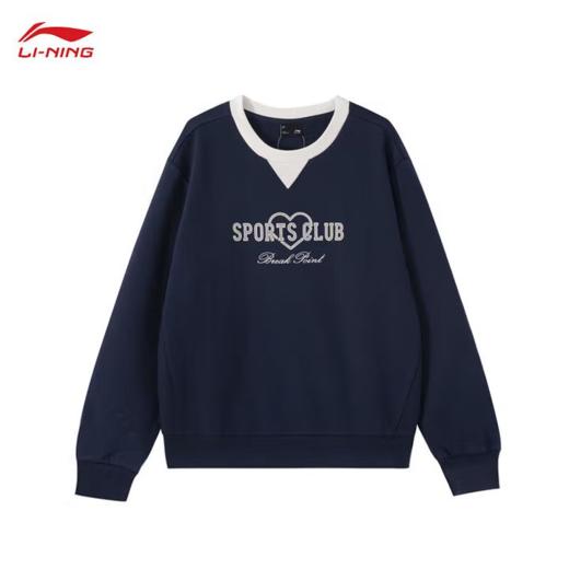 李宁女子冬季加绒套头卫衣AWDU446-5 商品图0