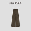 ROMI STUDIO“舒适自然”立体单褶高腰休闲百搭棉质阔腿裤431K2049 商品缩略图1
