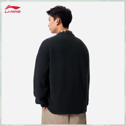李宁男子摇粒绒保暖套头卫衣AWDU885-2 商品图2
