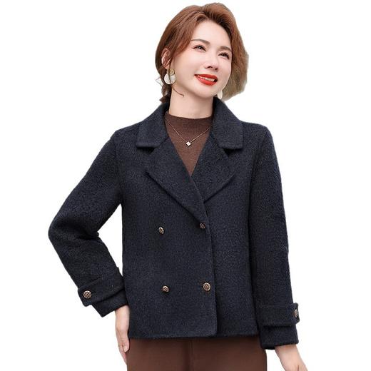 Q1138妈妈装洋气高贵含毛外套秋冬2025新款减龄显瘦中年女装毛呢女装潮 商品图4