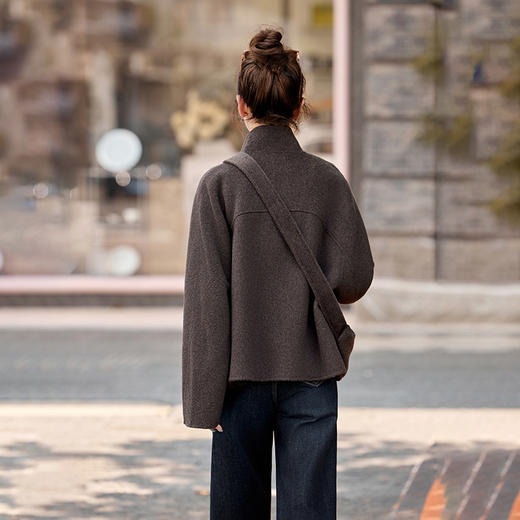 HR YJH5127短款双面羊毛外衣外套休闲 商品图2